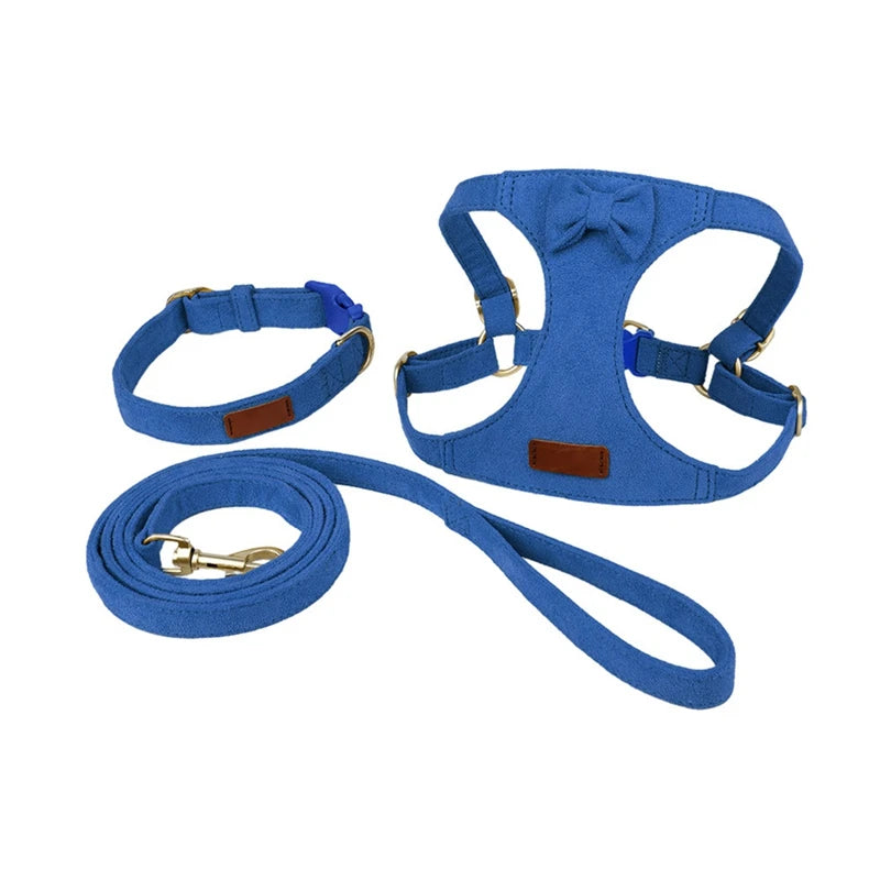 Soft Breathable Adjustable Dog Harness and Leash Set