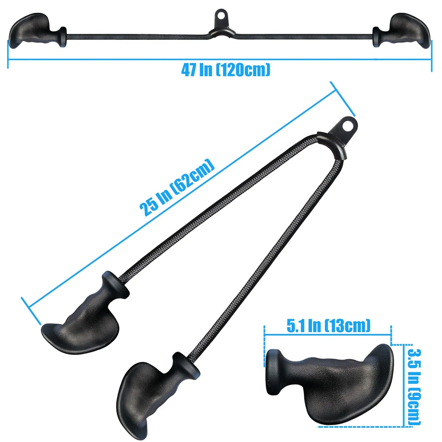 Ergonomic Cable Handle for Arm and Tricep Workouts