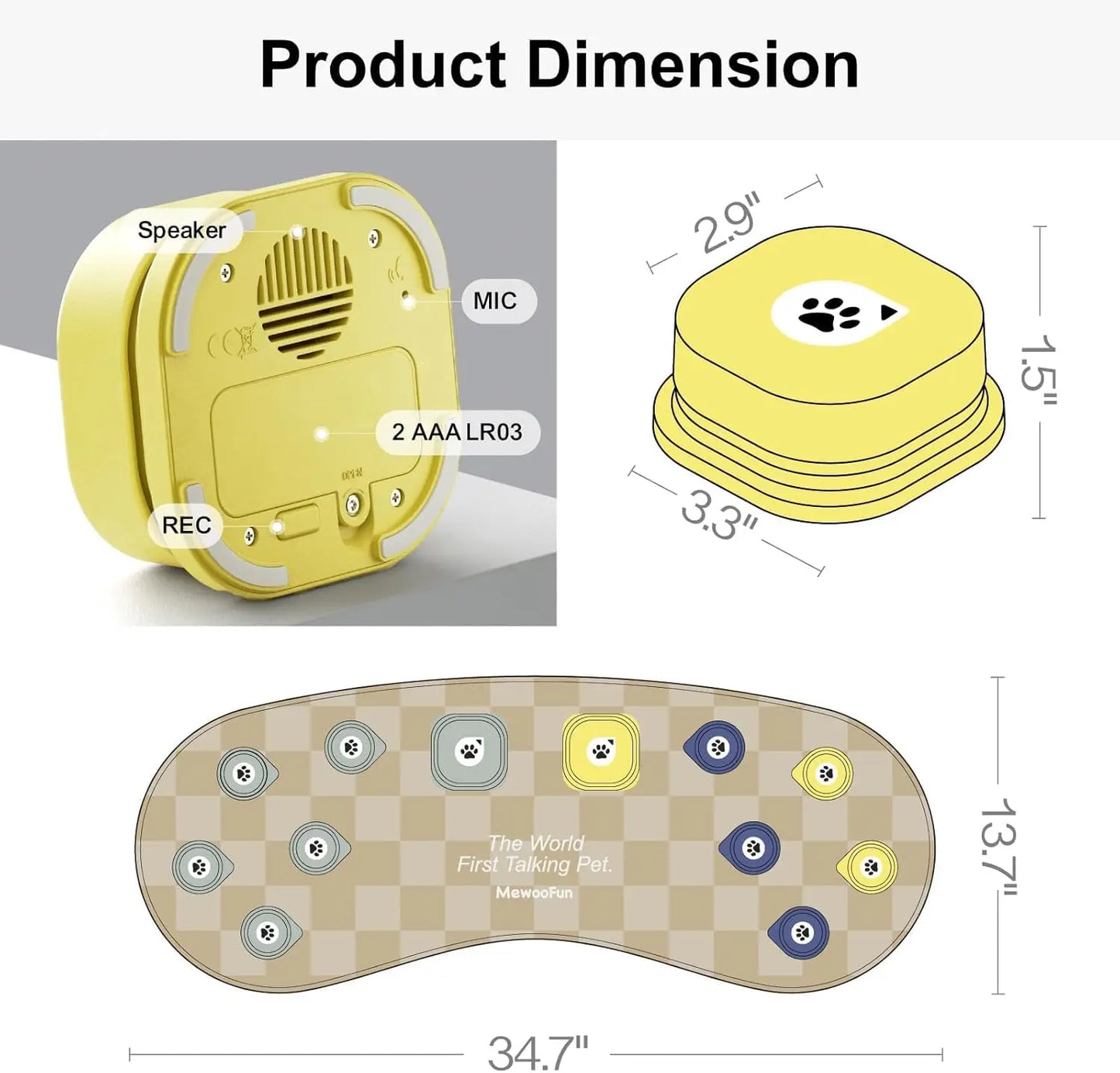 Dog Communication Button Training Set