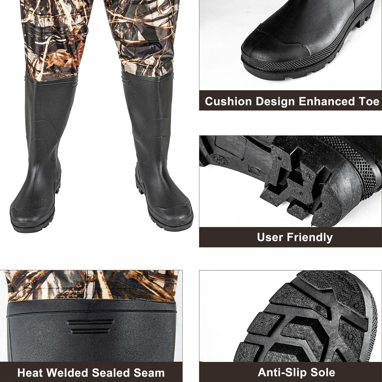 Military Waterproof Chest Waders with Boots