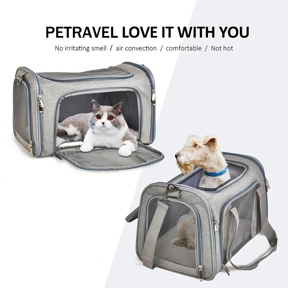 Airline-Approved Soft-Sided Pet Carrier Backpack for Small Dogs and Cats