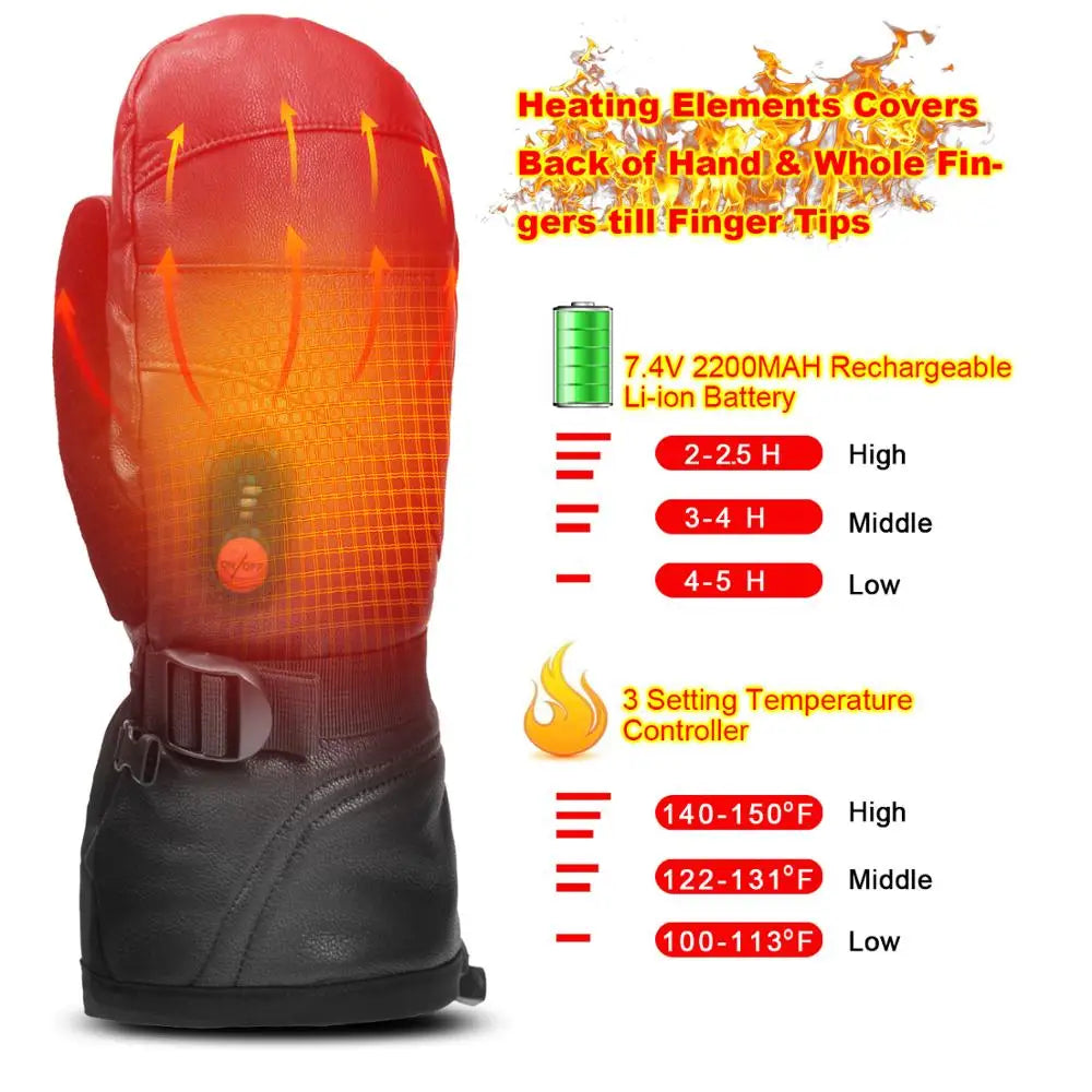 Rechargeable Heated Winter Gloves