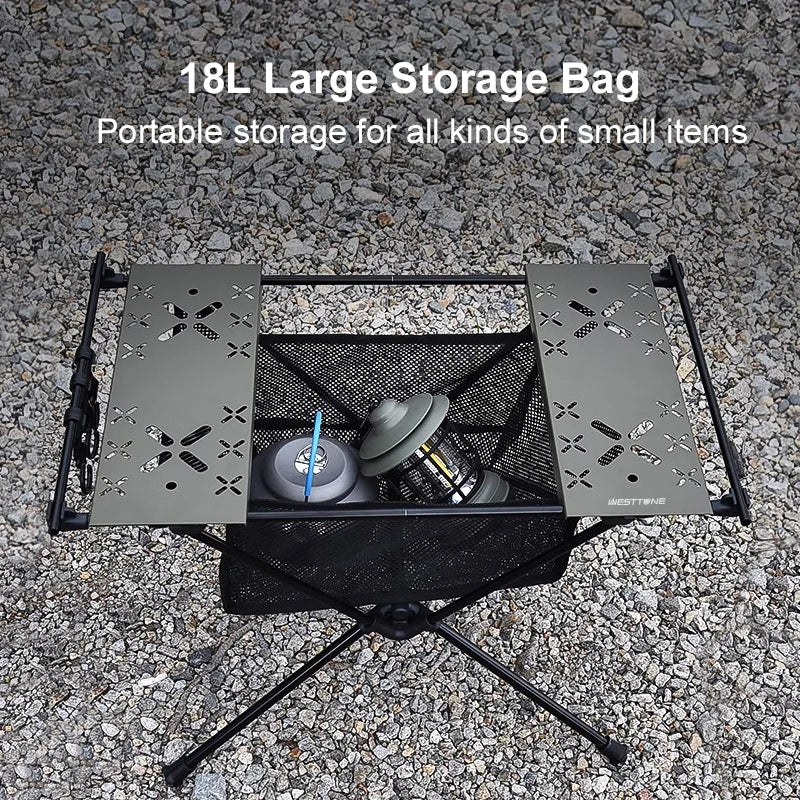 Folding Aluminum Camping Table with Storage Bag