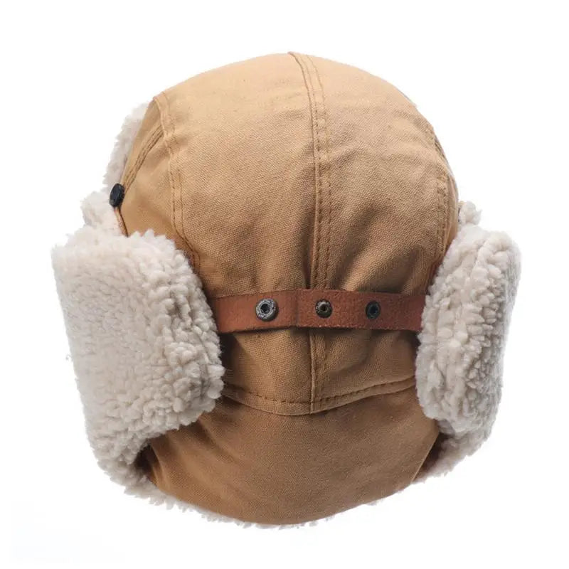 **Winter Ski Hat with Goggles and Ear Protection**