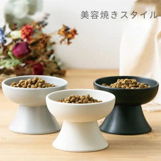 Elevated Ceramic Cat Bowl