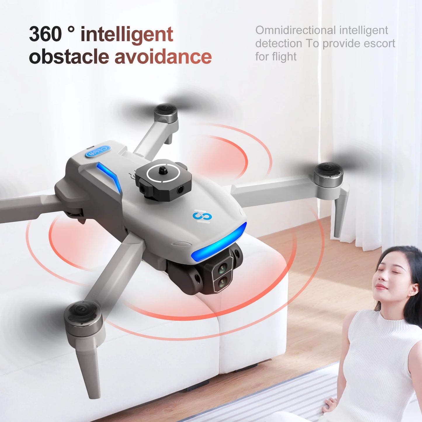 Foldable Brushless Drone with Dual Cameras