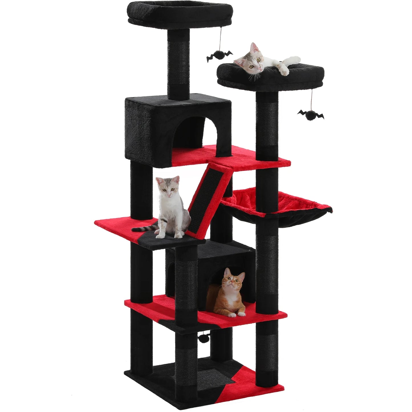Large Multi-Level Cat Tree Tower for Indoor Cats with Plush Condo Scratching Posts and Perches