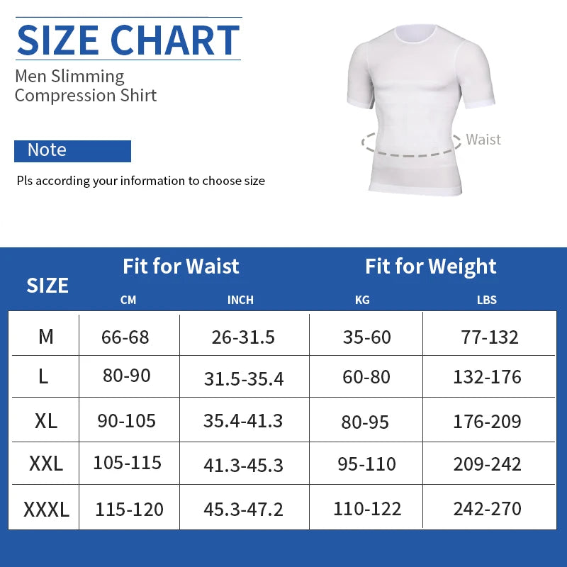 Men's Compression Shaper Shirt for Slimming Support