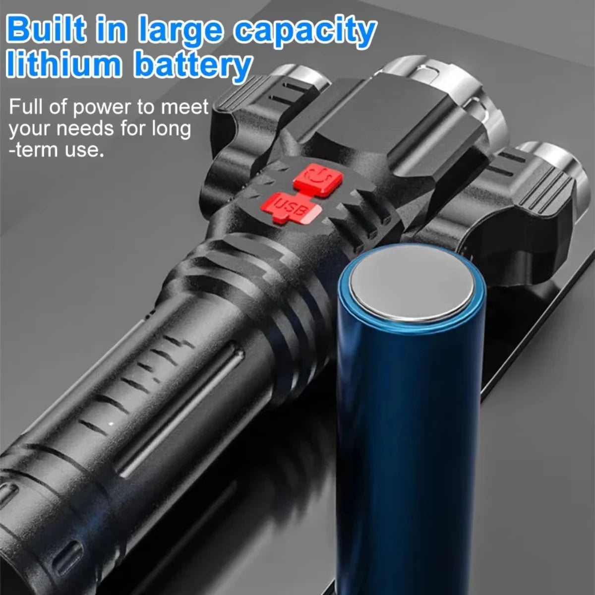 Rechargeable Waterproof LED Flashlight