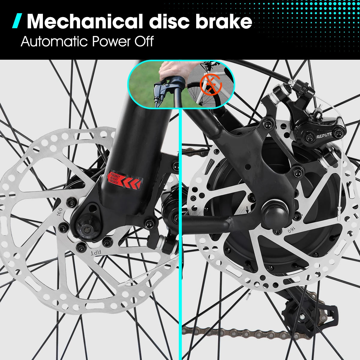 Electric Mountain Bike with 500W Motor and Removable Battery