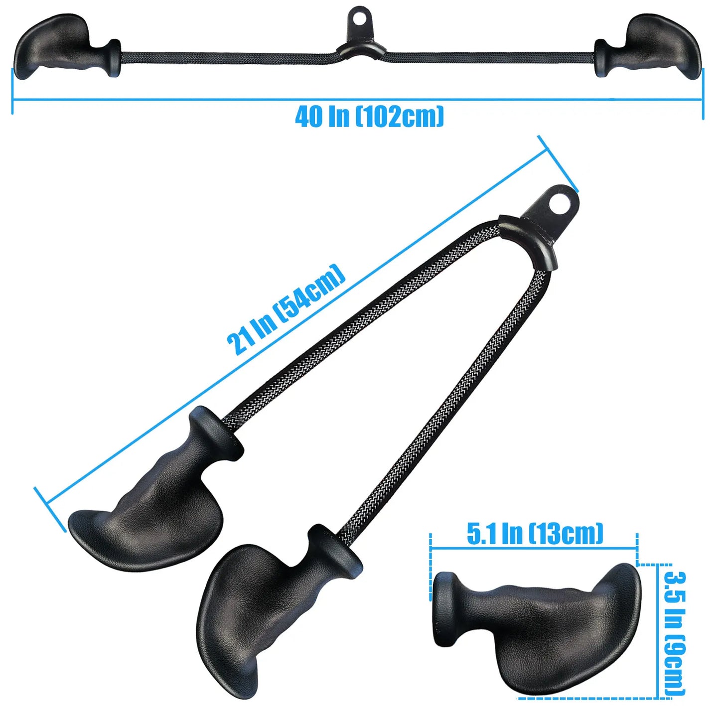 Ergonomic Cable Handle for Arm and Tricep Workouts