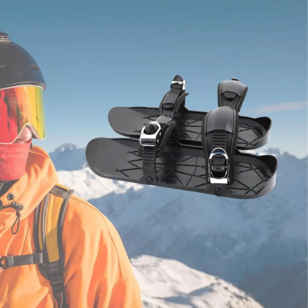 Portable Mini Ski Skates for Snow Sliding
