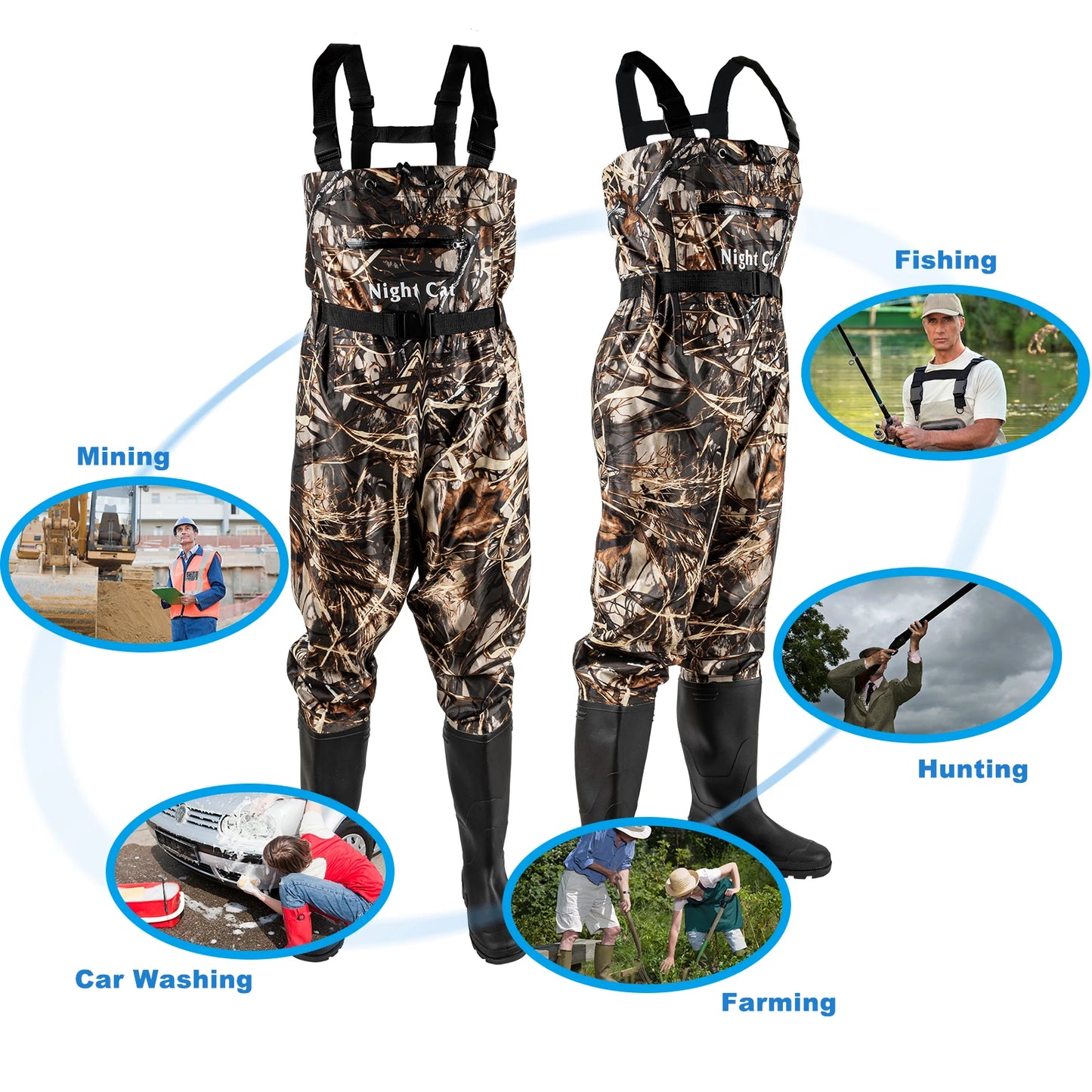 Military Waterproof Chest Waders with Boots