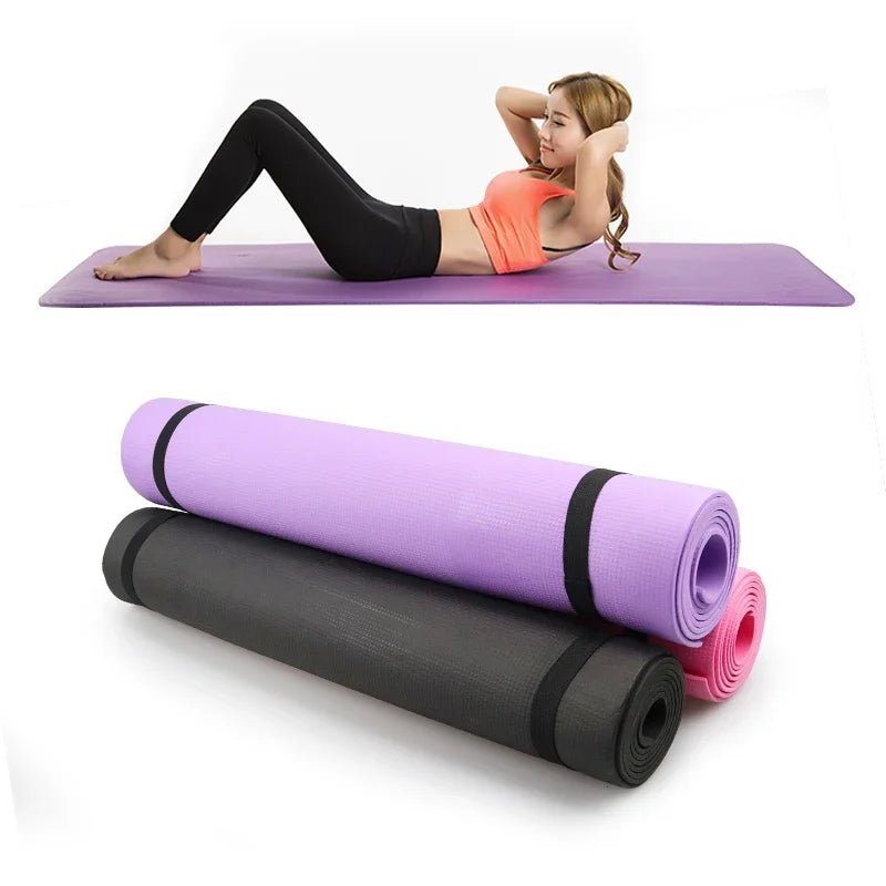4MM Non-Slip EVA Yoga Mat for Fitness & Exercise