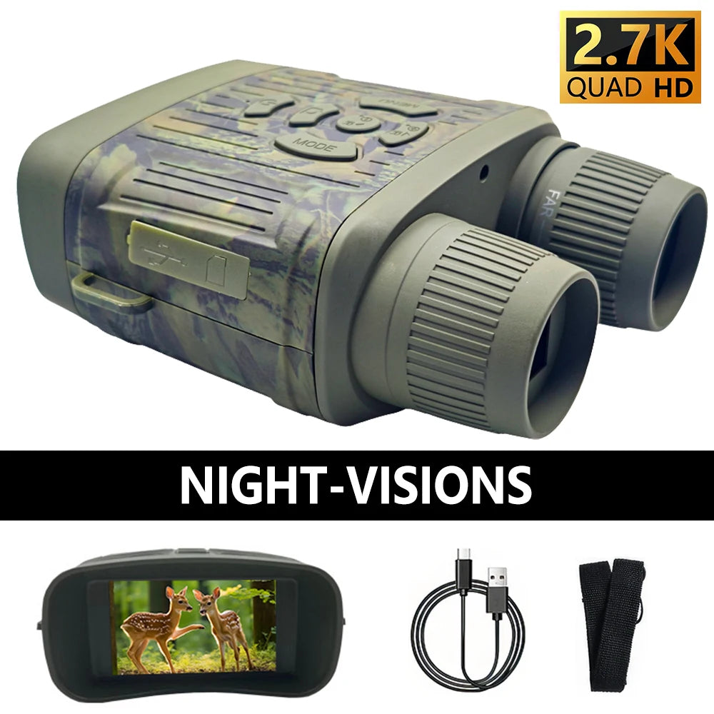 Night Vision Goggles with Zoom and 2.7K Video for Hunting