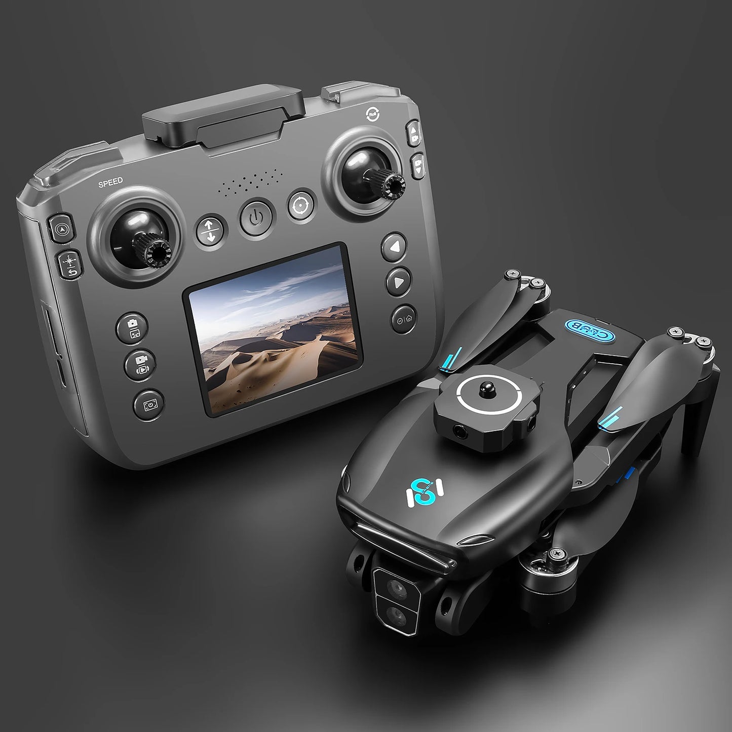 Foldable Brushless Drone with Dual Cameras