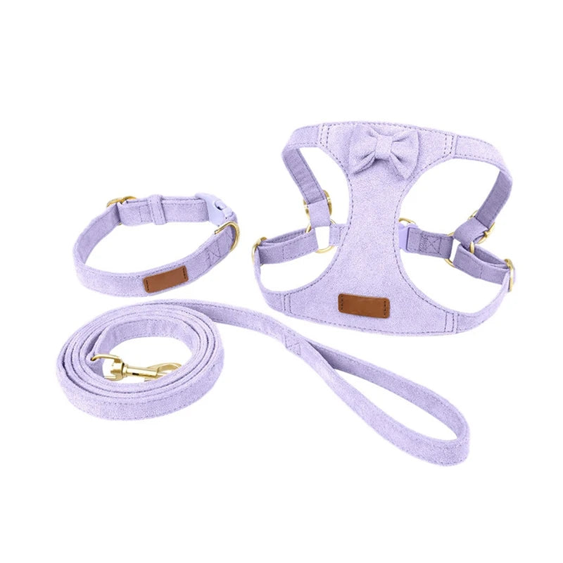 Soft Breathable Adjustable Dog Harness and Leash Set