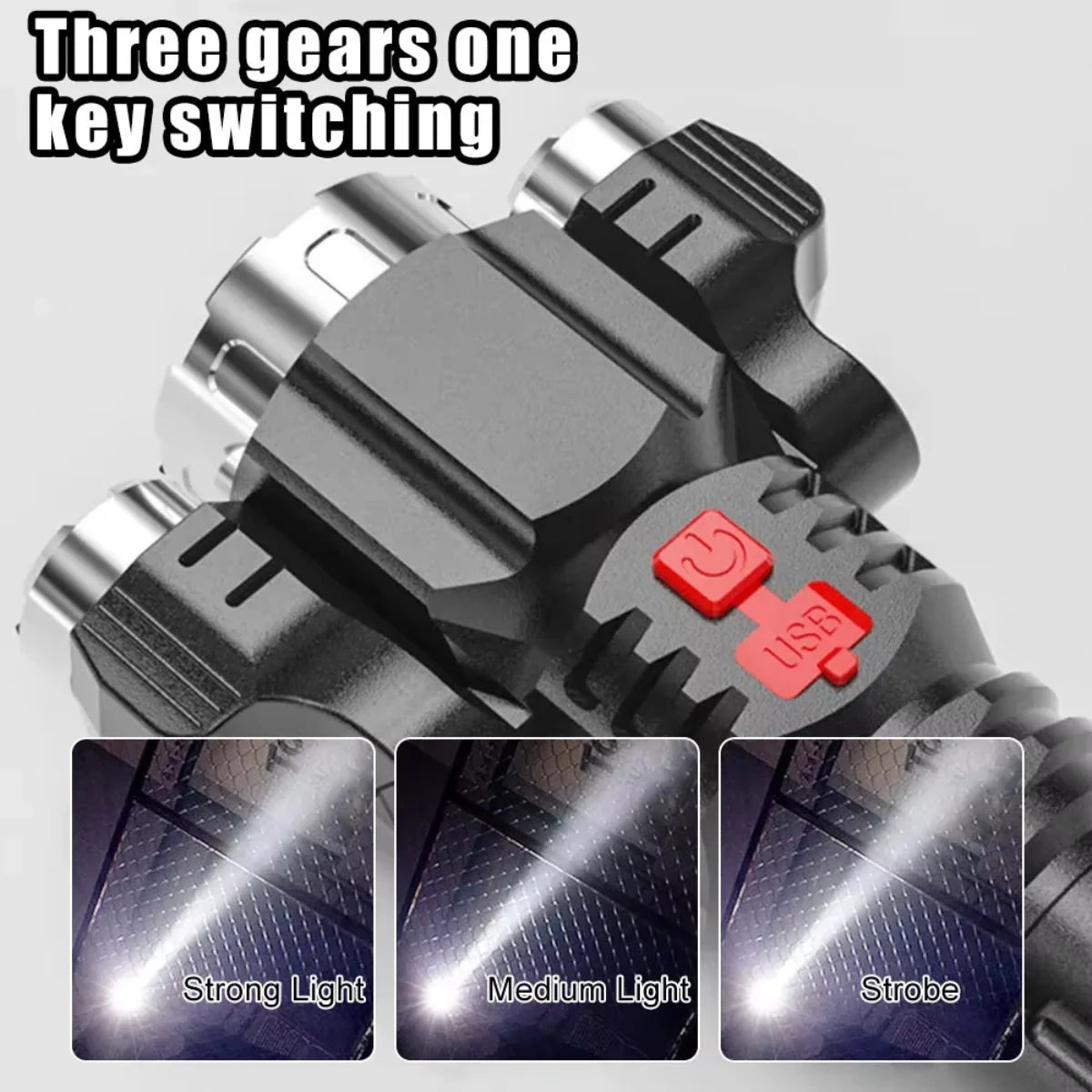 Rechargeable Waterproof LED Flashlight