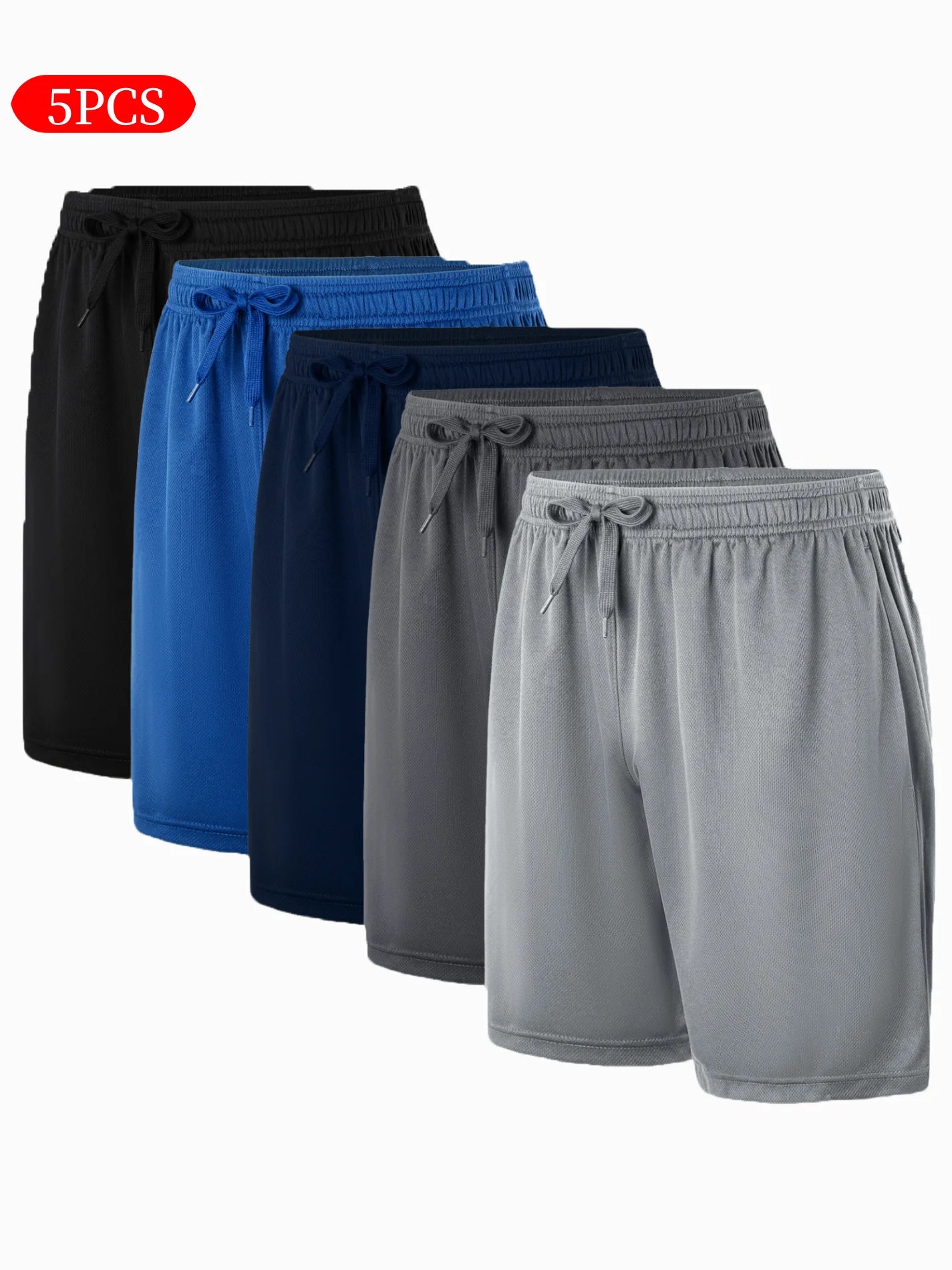 Mens Summer Drawstring Casual Shorts Set