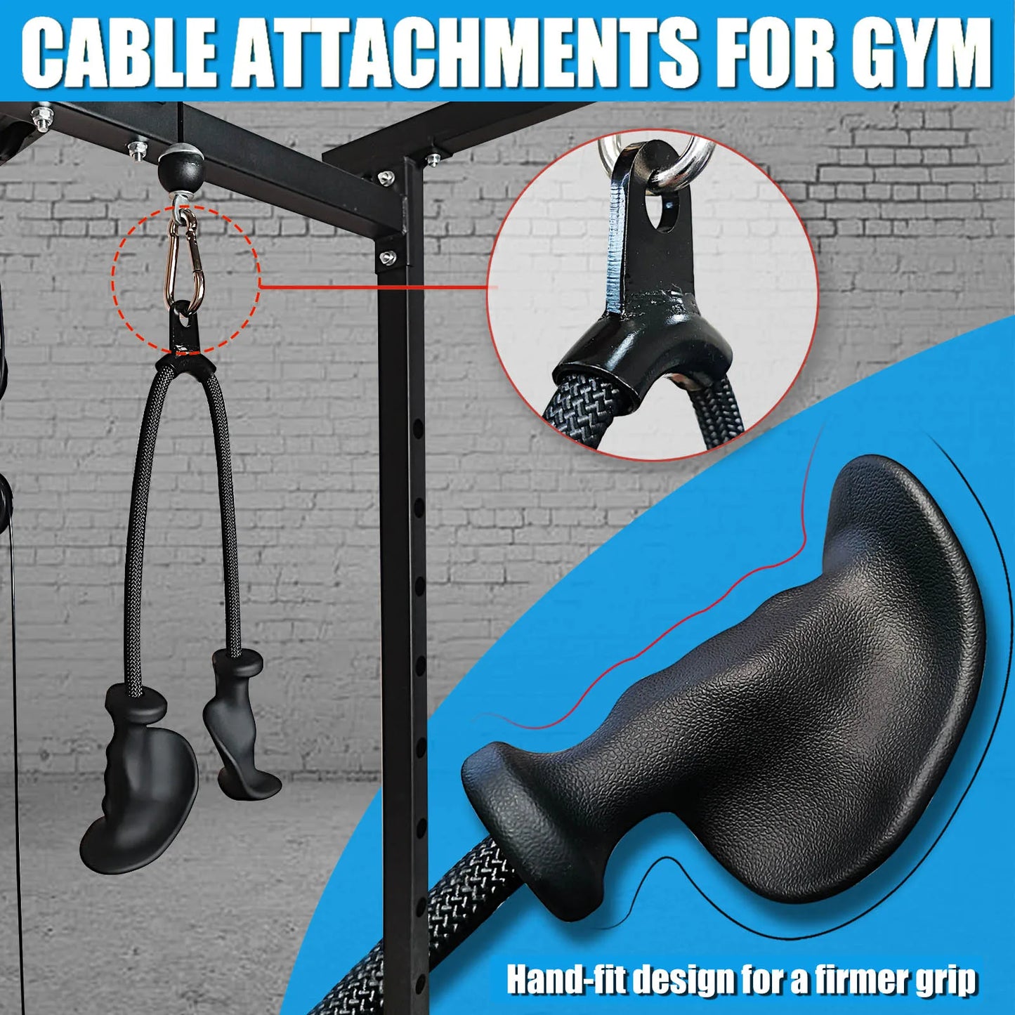Ergonomic Cable Handle for Arm and Tricep Workouts