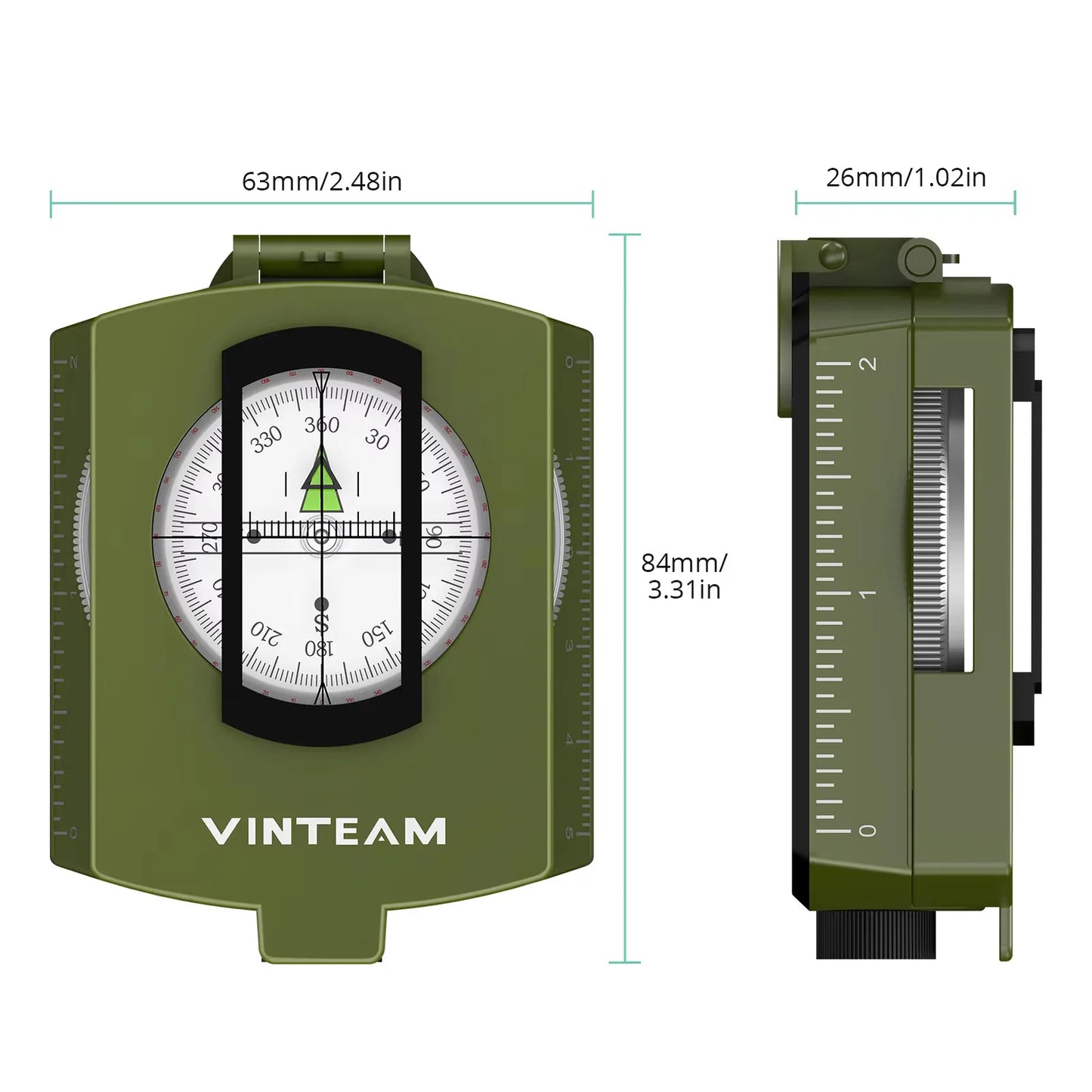Military Metal Sighting Compass
