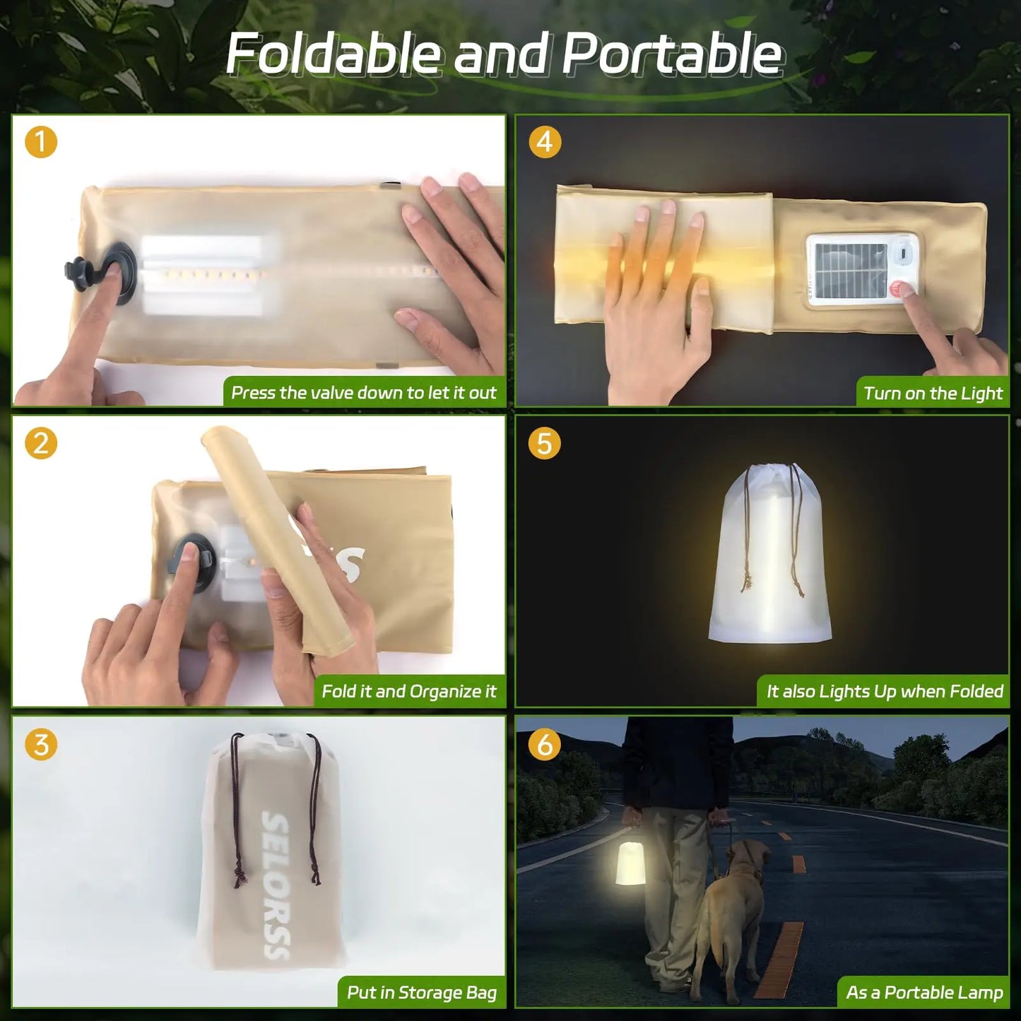 Folding Solar Camping Lantern