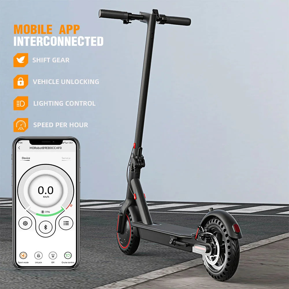 Foldable Electric Scooter with APP and Dual Brake