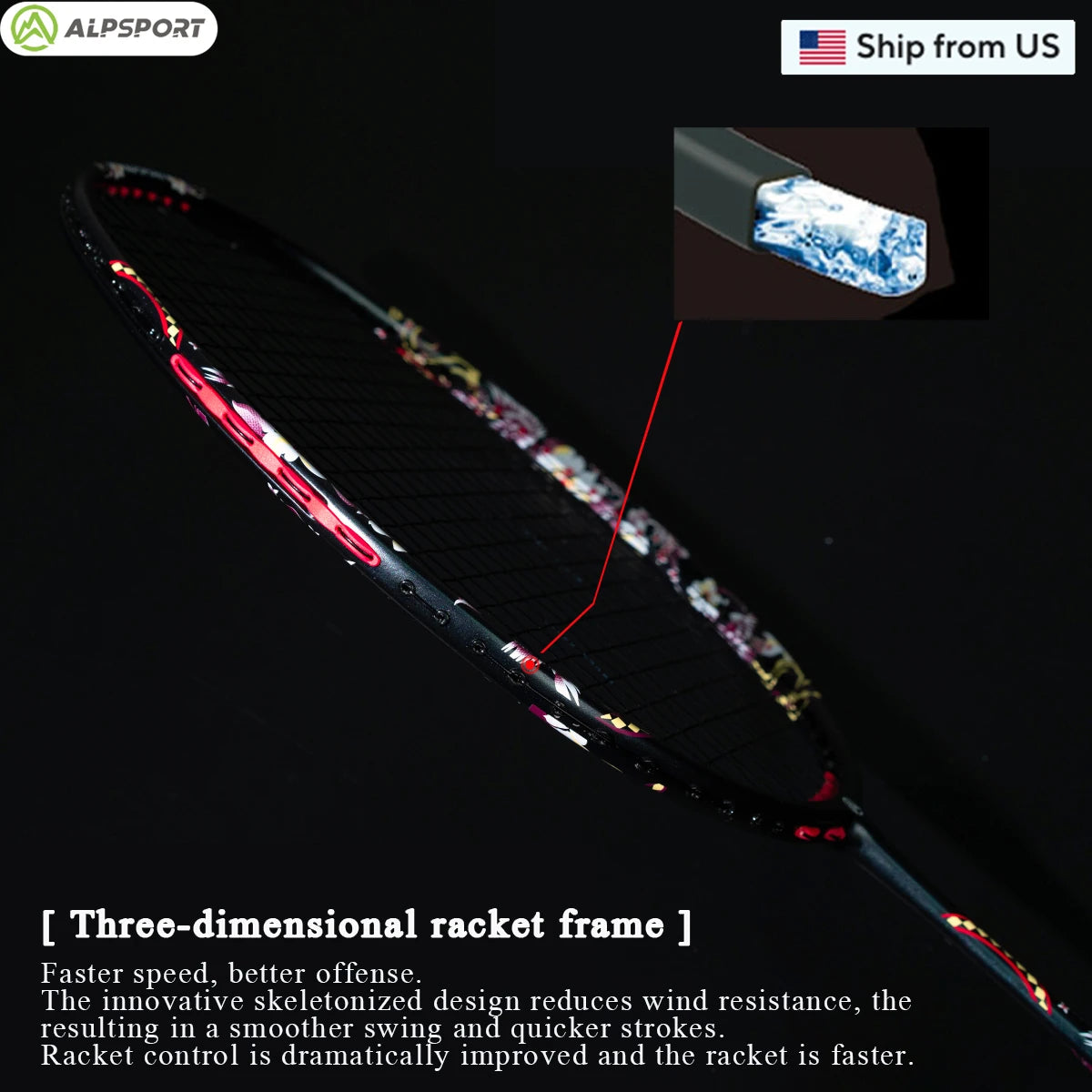 Ultralight Carbon Fiber Badminton Racket