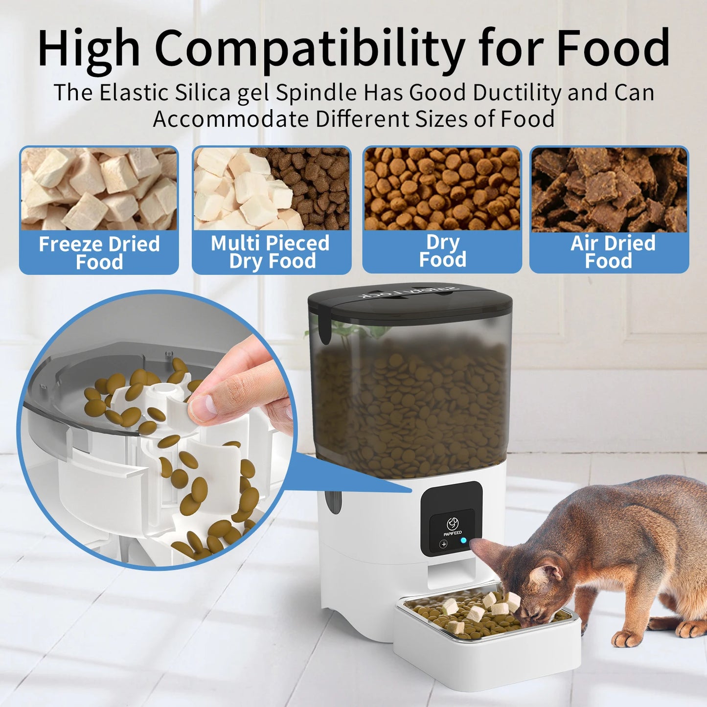 Smart Automatic Cat Feeder with WiFi and App Control