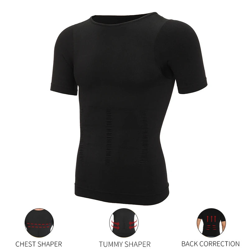 Men's Compression Shaper Shirt for Slimming Support