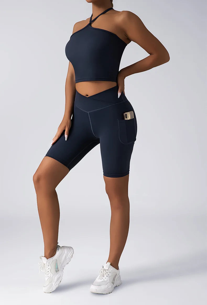 **Womens Seamless Workout Set Sports Bra and Leggings**