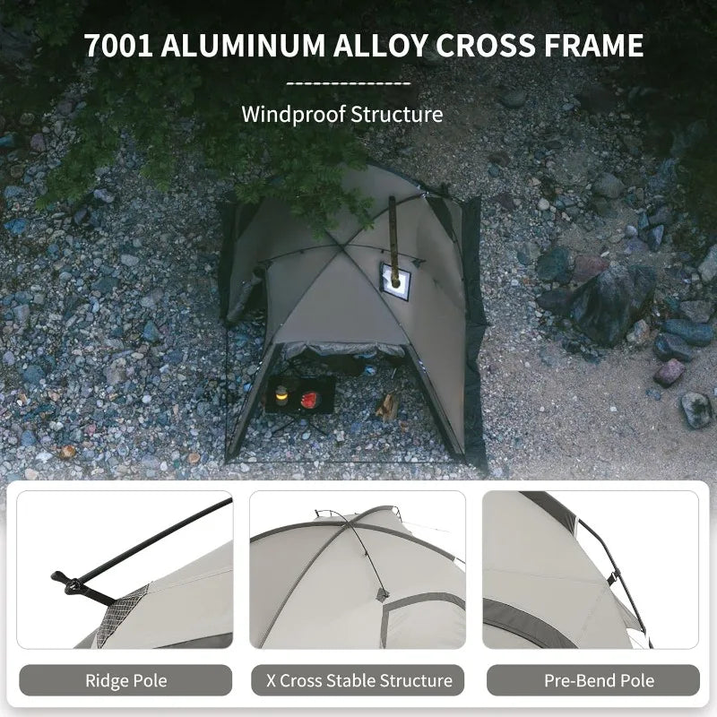 Four Season Cabin Tent with Stove Jack