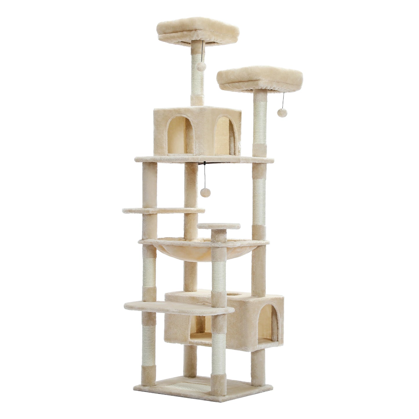 Large Multi-Level Cat Tree Tower for Indoor Cats with Plush Condo Scratching Posts and Perches
