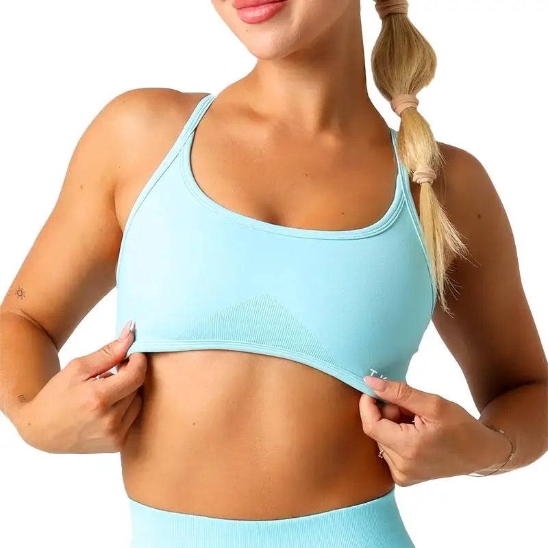 **Womens Seamless Sports Bra Set Breathable and Supportive**