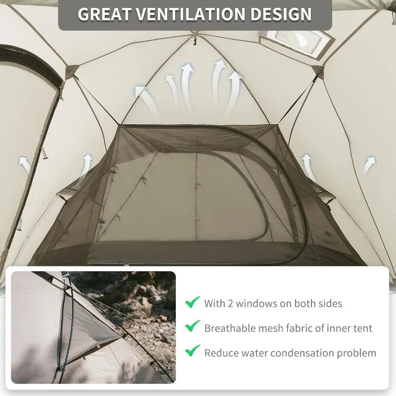 Four Season Cabin Tent with Stove Jack
