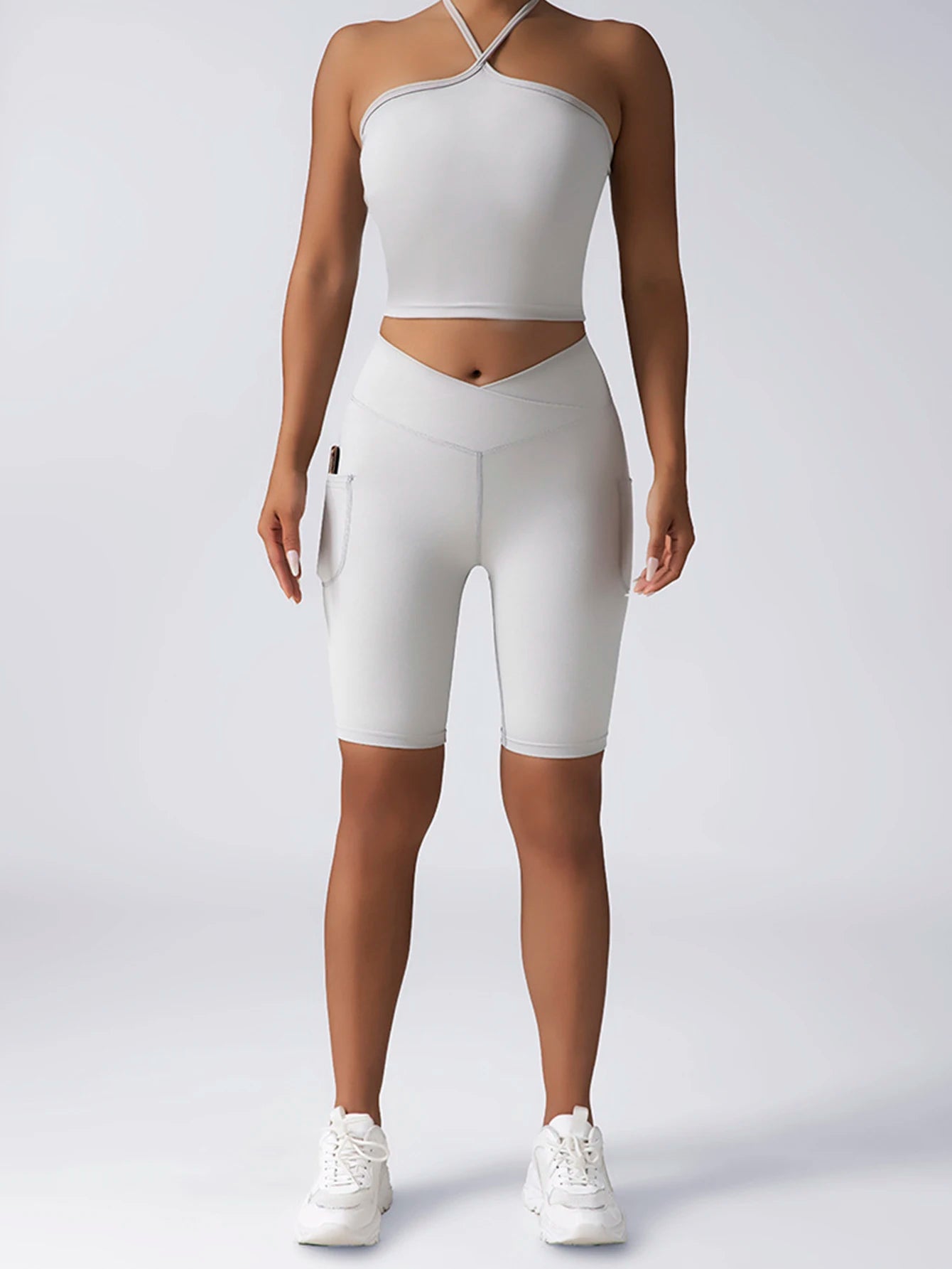 **Womens Seamless Workout Set Sports Bra and Leggings**