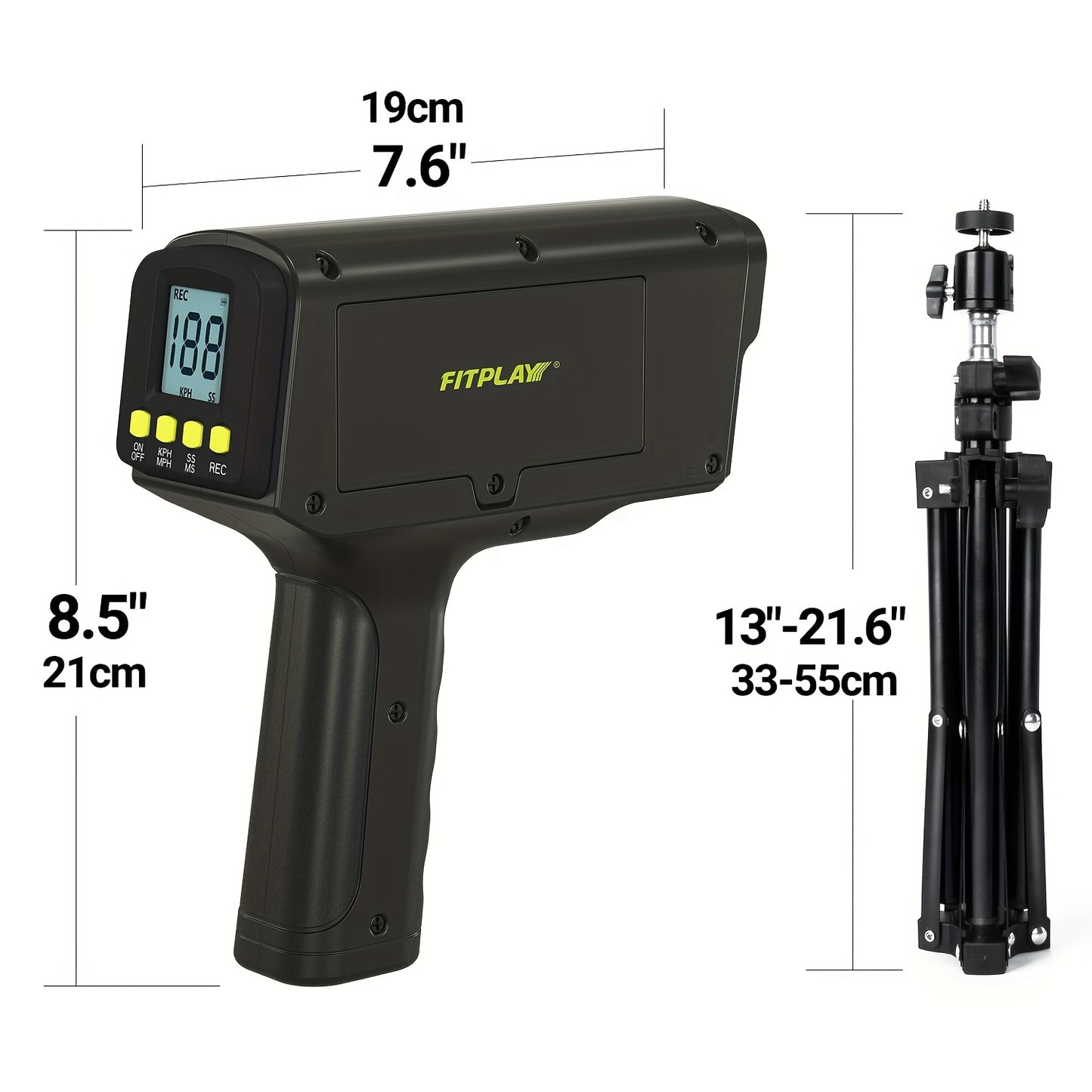Baseball Speed Radar Gun with Tripod Display