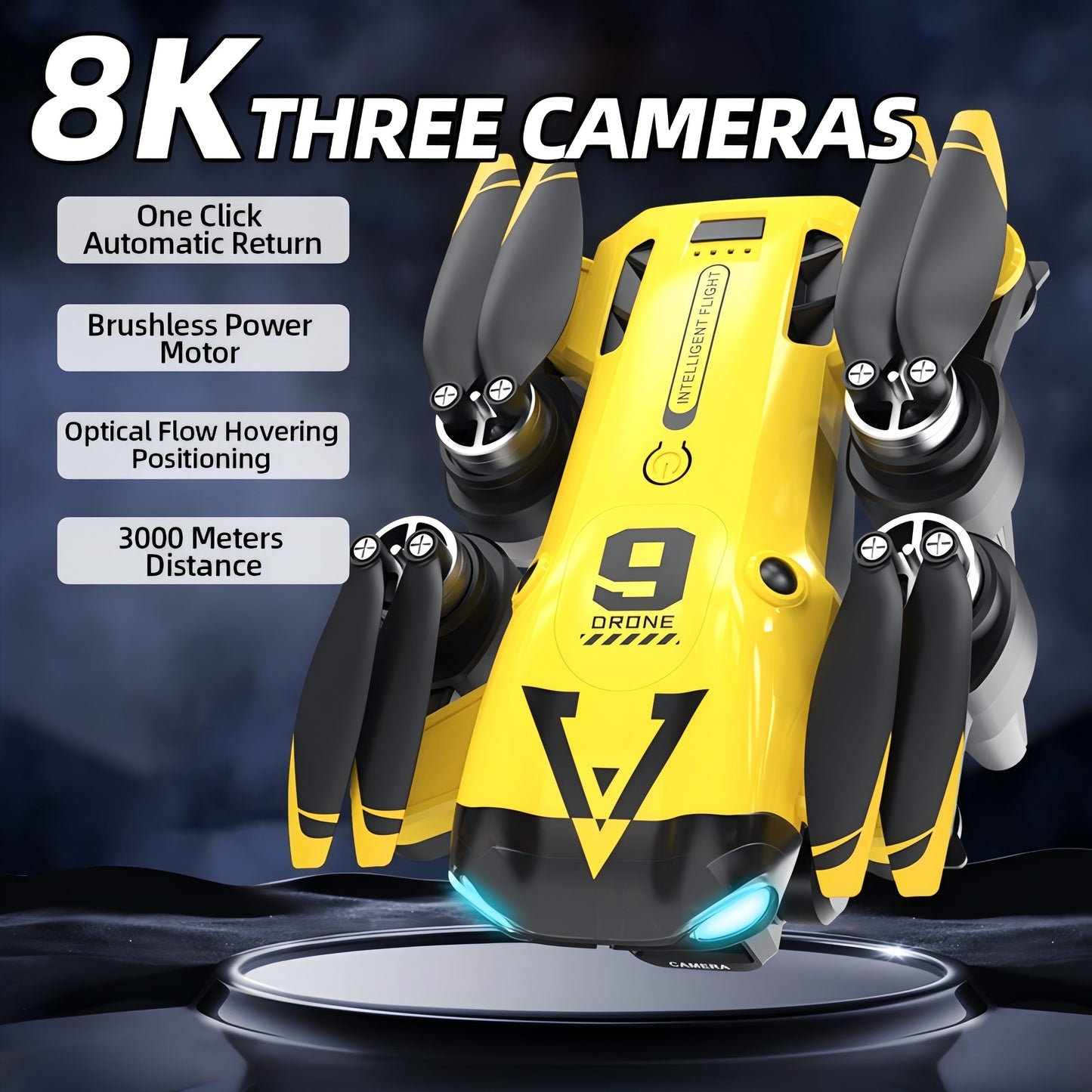 Long Endurance Drone with Dual HD Cameras