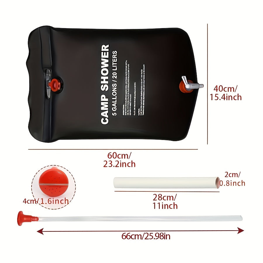 Portable Camping Shower Bag with Hose and Shower Head